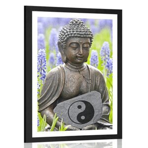 Plakát s paspartou jin a jang Buddha