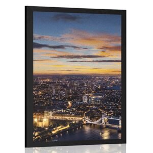 Plakát letecký pohled na Tower Bridge