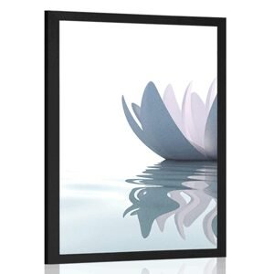 Plakát lotosový květ v řece