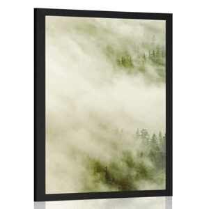 Plakát mlhavý les