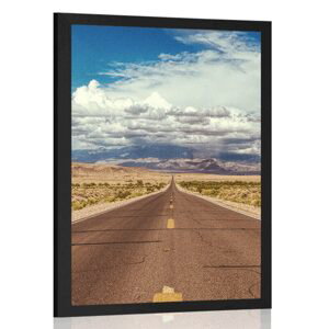 Plakát cesta v poušti