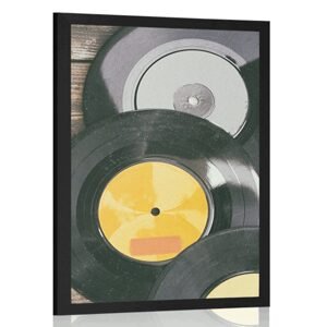 Plakát staré desky gramofonu