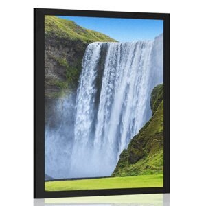 Plakát ikonický vodopád na Islandu