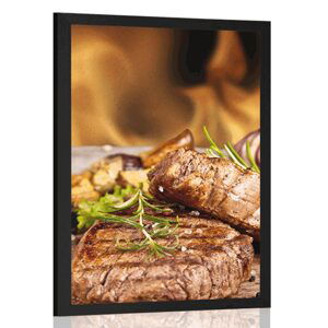 Plakát grilovaný hovězí steak