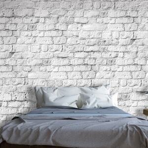 Fototapeta bílá cihlová stěna - White brick