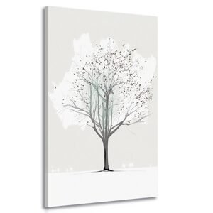 Obraz minimalistický zimní strom