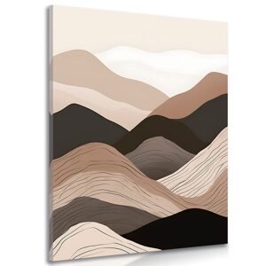 Obraz abstraktní tvary hory