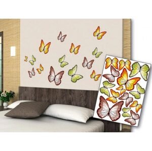 Dekorační nálepky na zeď barevné motýly