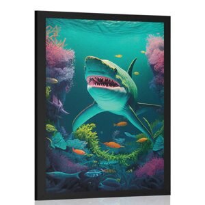 Plakát surrealistický žralok