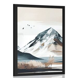 Plakát malebné hory ve skandinávském stylu