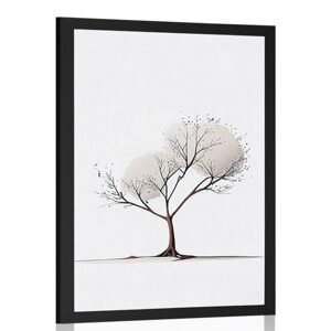 Plakát minimalistický strom bez listí