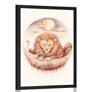 Plakát zasněný lev