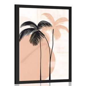 Plakát abstraktní botanické tvary palmy
