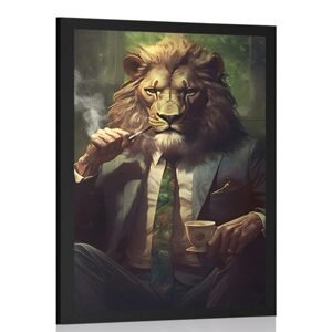 Plakát zvířecí gangster lev