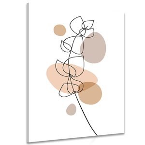 Obraz minimalistický list na bílém pozadí No1