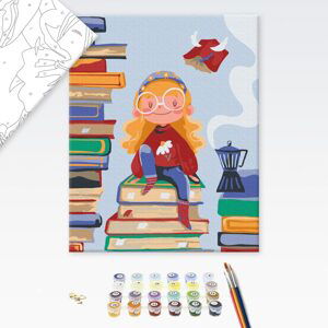 Malování podle čísel pro děti knihomolka