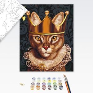 Malování podle čísel královská kočka