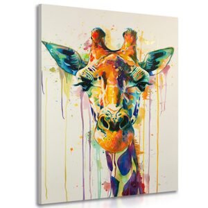 Obraz žirafa s imitací malby