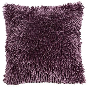 Polštář SHAGGY s hustým vlasem, fialová, 40x40 cm Mybesthome Varianta: Povlak na polštář, 40x40 cm