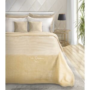 Luxusní přehoz na postel PIERRE CARDIN, krémová, 220x240 cm