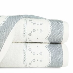 Bavlněný froté ručník s bordurou SAMOA 50x90 cm, krémová, 450 gr Mybesthome Varianta: ručník - 1 kus 50x90 cm