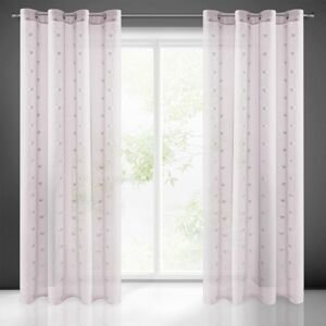 Dekorační vzorovaná záclona LOVELY růžová 140x250 cm (cena za 1 kus) MyBestHome