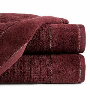 Bavlněný froté ručník s bordurou DAGA 50x90 cm, vínová, 520 gr Eva Minge Varianta: ručník - 1 kus 50x90 cm