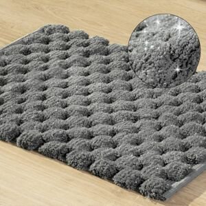 Koupelnová předložka - kobereček LUCA šedá 50x70 cm nebo 60x90 cm Mybesthome Rozměr: 60x90 cm