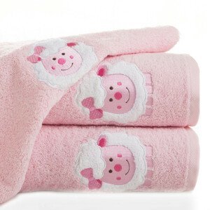 Bavlněný froté ručník s dětským motivem OVEČKA růžová 50x90 cm, 500 gr Mybesthome