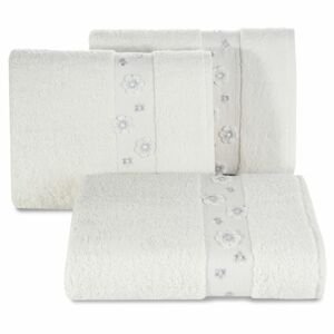 Bavlněný froté ručník s bordurou DACOTA 50x90 cm, krémová, 450 gr Mybesthome Varianta: ručník - 1 kus 50x90 cm