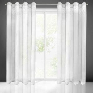 Dekorační vzorovaná záclona MADLEN bílá 140x250 cm (cena za 1 kus) MyBestHome