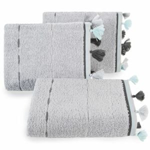 Bavlněný froté ručník s aplikací VERA 50x90 cm, stříbrná, 450 gr Mybesthome Varianta: ručník - 1 kus 50x90 cm