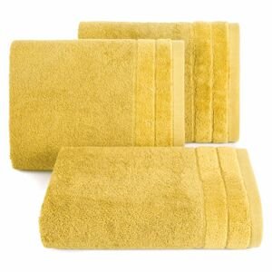 Bavlněný froté ručník s proužky DAMIAN 50x90 cm, mustard/hořčicová, 500 gr Mybesthome Varianta: ručník - 1 kus 50x90 cm