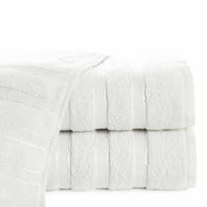 Bavlněný froté ručník s proužky JADEA 50x90 cm, bílá, 500 gr Mybesthome Varianta: ručník - 1 kus 50x90 cm