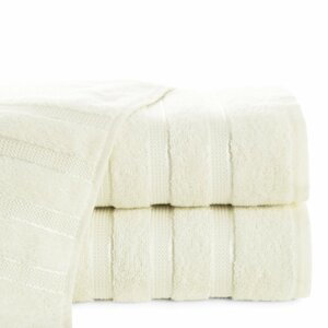 Bavlněný froté ručník s proužky JADEA 50x90 cm, krémová, 500 gr Mybesthome Varianta: ručník - 1 kus 50x90 cm