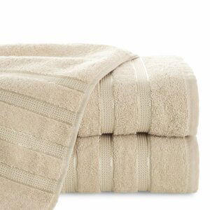 Bavlněný froté ručník s proužky JADEA 50x90 cm, béžová, 500 gr Mybesthome Varianta: ručník - 1 kus 50x90 cm