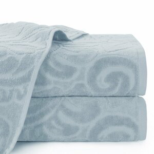 Bavlněný froté ručník se vzorem LIVIA 50x90 cm, stříbrná, 390 gr Mybesthome Varianta: ručník - 1 kus 50x90 cm