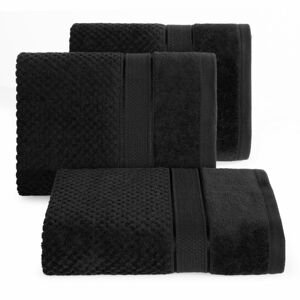 Bavlněný froté ručník s proužky JESSICA 50x90 cm, černá, 500 gr Mybesthome Varianta: ručník - 1 kus 50x90 cm