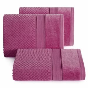 Bavlněný froté ručník s proužky JESSICA 50x90 cm, růžová, 500 gr Mybesthome Varianta: ručník - 1 kus 50x90 cm