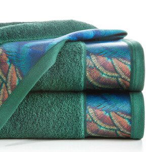 Bavlněný froté ručník s bordurou CAMILLA 50x90 cm, zelená, 500 gr Eva Minge Varianta: ručník - 1 kus 50x90 cm