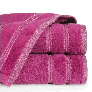 Bavlněný froté ručník s proužky GLORIA 50x90 cm, amarant, 500 gr Mybesthome