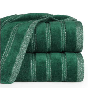 Bavlněný froté ručník s proužky GLORIA 50x90 cm, zelená, 500 gr Mybesthome