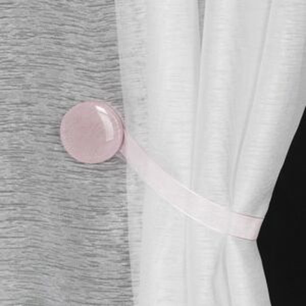 Dekorační ozdobná spona na závěsy s magnetem SWEN růžová, Ø 4 cm Mybesthome