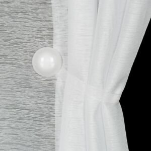 Dekorační ozdobná spona na závěsy s magnetem TANYA bílá, Ø 3,8 cm (cena za 2 kusy) Mybesthome