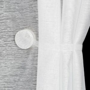 Dekorační ozdobná spona na závěsy s magnetem SWEN bílá, Ø 4 cm (cena za 2 kusy) Mybesthome Cena za 2 kusy v balení