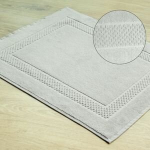 Koupelnová bavlněná předložka - kobereček CALAS stříbrná 50x70 cm nebo 60x90 cm Mybesthome Rozměr: 50x70 cm