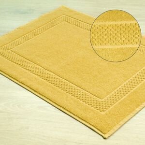 Koupelnová bavlněná předložka - kobereček CALAS mustard/hořčicová 50x70 cm nebo 60x90 cm Mybesthome Rozměr: 60x90 cm