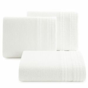 Bavlněný froté ručník s proužky CUBANA 50x90 cm, bílá, 500 gr Mybesthome Varianta: ručník - 1 kus 50x90 cm