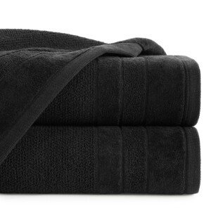 Bavlněný froté ručník s proužky LINNA 50x90 cm, černá, 500 gr Mybesthome Varianta: ručník - 1 kus 50x90 cm