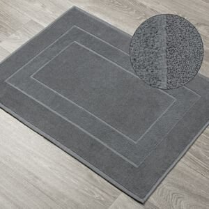 Koupelnová bavlněná předložka - kobereček DARKA grafitová 50x70 cm nebo 60x90 cm Mybesthome Rozměr: 60x90 cm